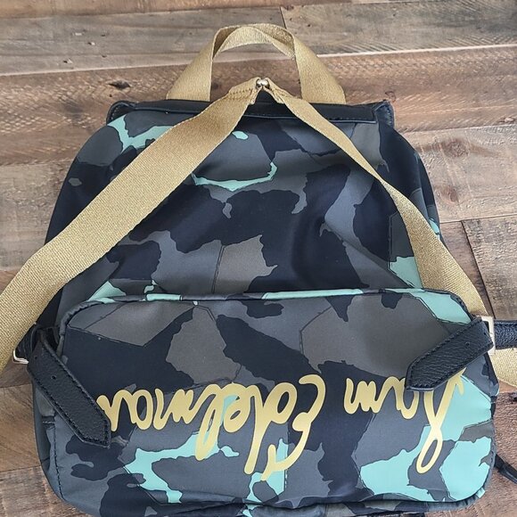 Sam Edelman Camo Backpack with Croc‑Embossed Flap & Gold Hardware main image 5